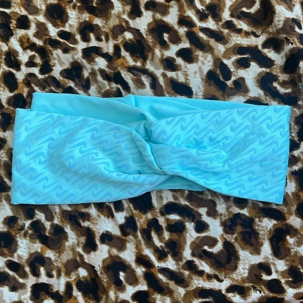Brand New Nike Set of 3 Gym Workout Headbands Wraps Black Velvet Blue Hairbands